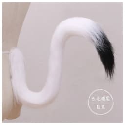 Long Cat Tail Cosplay Adult Kids Anime 75cm Plush Cat Wolf Cosplay Props Animal Ears Bandana Long Tail Halloween Lolita Costume