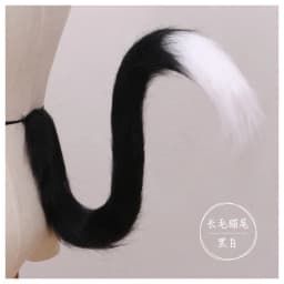 Long Cat Tail Cosplay Adult Kids Anime 75cm Plush Cat Wolf Cosplay Props Animal Ears Bandana Long Tail Halloween Lolita Costume