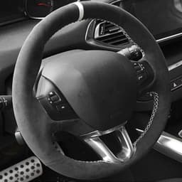 Customized Car Steering Wheel Cover Anti-Slip Suede Original Steering Wheel Braid Car Accessories For Peugeot 208 Peugeot 2008