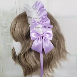 Anime Maid Lovely Sweet Headband Lolita Maid Lace Flower Headwear Cosplay Hair Hoop Hand Made for Girls Gift Hair Accessory