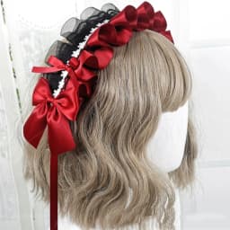 Anime Maid Lovely Sweet Headband Lolita Maid Lace Flower Headwear Cosplay Hair Hoop Hand Made for Girls Gift Hair Accessory