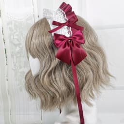 Anime Maid Lovely Sweet Headband Lolita Maid Lace Flower Headwear Cosplay Hair Hoop Hand Made for Girls Gift Hair Accessory