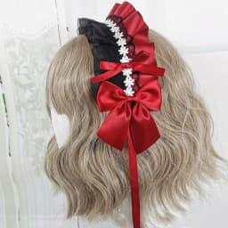 Anime Maid Lovely Sweet Headband Lolita Maid Lace Flower Headwear Cosplay Hair Hoop Hand Made for Girls Gift Hair Accessory
