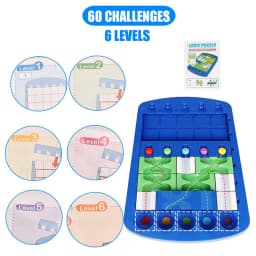 IQ Logical Route Puzzle Bead Mind Training Run Race Track 60 Challenges Brain Intellectual Toy for Children Maze Ball Board Game