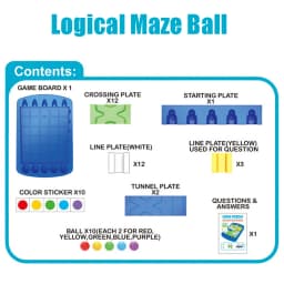 IQ Logical Route Puzzle Bead Mind Training Run Race Track 60 Challenges Brain Intellectual Toy for Children Maze Ball Board Game