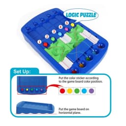 IQ Logical Route Puzzle Bead Mind Training Run Race Track 60 Challenges Brain Intellectual Toy for Children Maze Ball Board Game