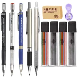 2.0 mm Mechanical Pencils Set 2B Automatic Student Pencils Color/Black Lead Refills Art Sketch School Supplies Kawaii Stationery