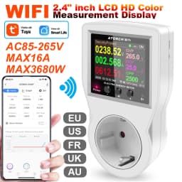 WIFI Smart Socket Digital Wattmeter 220V Power Meter Electricity Consumption EU/FR/US/UK/AU Plug Kilowatt Wattage Energy Meter