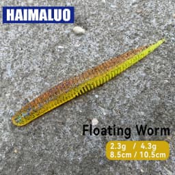 HAIMALUO 10pcs 8.5cm 10.5cm Soft Bait Light Dancing Worm Sway Noodle Worm Needle Tail Straight Tail Floating Bass Mandarinfish