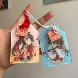 Anime Heaven Official’s Blessing Acrylic Amulet Cosplay Tian Guan Ci Fu Xie lian Hua Cheng Talisman Xmas GiftL