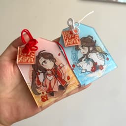 Anime Heaven Official’s Blessing Acrylic Amulet Cosplay Tian Guan Ci Fu Xie lian Hua Cheng Talisman Xmas GiftL