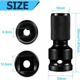 1/2" Square To 1/4" Hex Ratchet Socket Wrench Socket Adapter Spanner Set Drive Converter Universal Adaptive Impact Tool