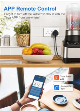 Tuya Wifi Socket with Dual USB 5V/2.1A Smart Home Switch UK Plug Smart Life APP Outlets Voice Control Via Google Home Alexa