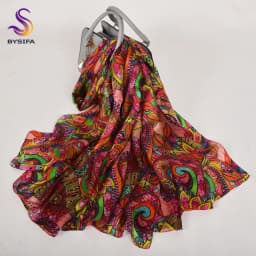 BYSIFA| White 100% Mulberry Silk Scarf Shawl Women New Floral Design Summer Long Beach Shawl Luxury Ladies Neck Scarves Hijabs