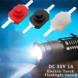 5-50Pcs DC 30V 1A 1208YD Mini Push Button Switch Electric Torch Flashlight Self Lock Switch Latching On Off Switch Micro Switch