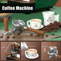 Creative Vintage Coffee Machine Bean Grinder Model Building Blocks Simulation Classic Retro Coffee Maker Bricks MOC Toys Gift