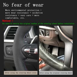 Customize Non-slip breathable Microfiber Leather Car Steering Wheel Cover For Hyundai ix35 Tucson 2 2011-2015 Car Accessories