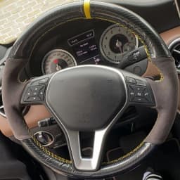 Customized Car Steering Wheel Cover Carbon fiber For Mercedes Benz W176 W246 C-Class W204 C117 C218 X218 W212 C207 A207 X156