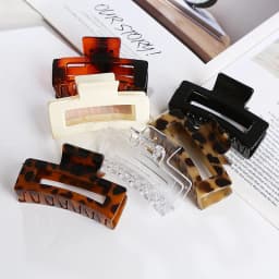 Korean Women Girls Acrylic Hair Claws Hair Clips Headwear Large Size Hairpins Crab Barrette Fashion Ornament Hair Accessories