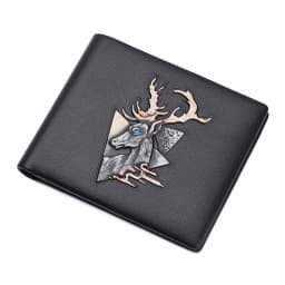 BISONDENIM Genuine Leather Men Wallets Coin Pocket Card Holder Male Purse Fashion Wallets High Quality Gift for Husband Father