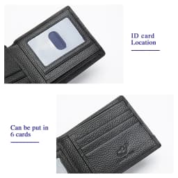 BISONDENIM Genuine Leather Men Wallets Coin Pocket Card Holder Male Purse Fashion Wallets High Quality Gift for Husband Father