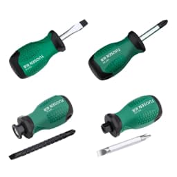 Stubby Screwdriver Lightweight Slotted Cross Screwdriver Bit Telescopic Screwdriver with Magnetic for Repairing Works
