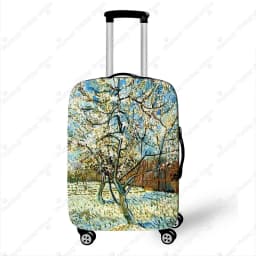 Oil Painting Starry Night By Van Gogh Luggage Cover Sunflower Cafe In Arles Travel Suitcase Covers Trolley Case Protective Cover