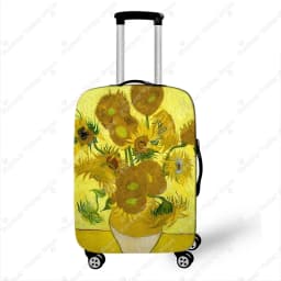 Oil Painting Starry Night By Van Gogh Luggage Cover Sunflower Cafe In Arles Travel Suitcase Covers Trolley Case Protective Cover