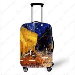 Oil Painting Starry Night By Van Gogh Luggage Cover Sunflower Cafe In Arles Travel Suitcase Covers Trolley Case Protective Cover