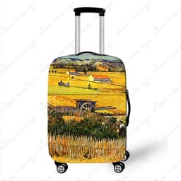 Oil Painting Starry Night By Van Gogh Luggage Cover Sunflower Cafe In Arles Travel Suitcase Covers Trolley Case Protective Cover