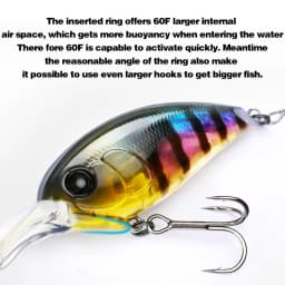 TSURINOYA 60F Crankbait Fishing Lure 60mm 16.6g CHASER 0-3m Long Casting Floating Artificial Hard Bait Bass Pike Ajing Crank