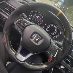 Custom Car Steering Wheel Cover Suede Carbon Fiber 100% Fit For Honda Accord 10 2018 2019 Insight 2019 Auto Interior Accessories