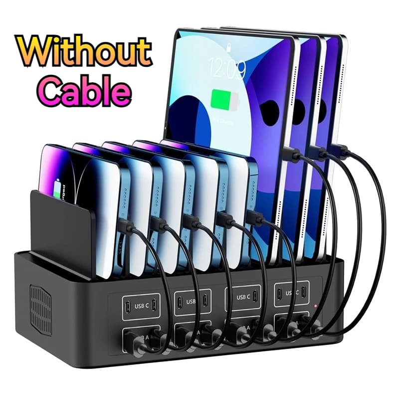 150W Universal Multi USB Charger 16 Port USB Type C Fast Charging Station Stand For Ipad Iphone 17 16 Samsung S22 Xiaomi Tablet