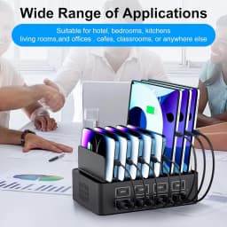 150W Universal Multi USB Charger 16 Port USB Type C Fast Charging Station Stand For Ipad Iphone 17 16 Samsung S22 Xiaomi Tablet