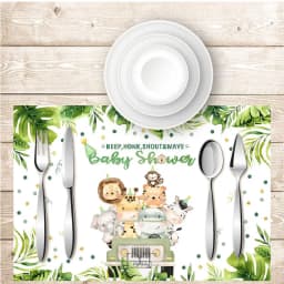 Jungle Theme Forest Juice Pouch Labels Custom Birthday Gift Gable Box Favor Tag Stickers Birthday Baby Shower Party Decoration
