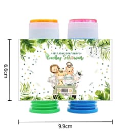 Jungle Theme Forest Juice Pouch Labels Custom Birthday Gift Gable Box Favor Tag Stickers Birthday Baby Shower Party Decoration