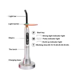 JINGT Dental Light Curing Machine Oral Photopolymerization Lamp Teeth Whitening Resin Wireless Filling Tooth Dental Equipment