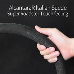 38cm Alcantara for Cadillac XTS CT6 XT5 ATS CTS SRX SLS Steering Wheel Cover Auto Parts Car accessories