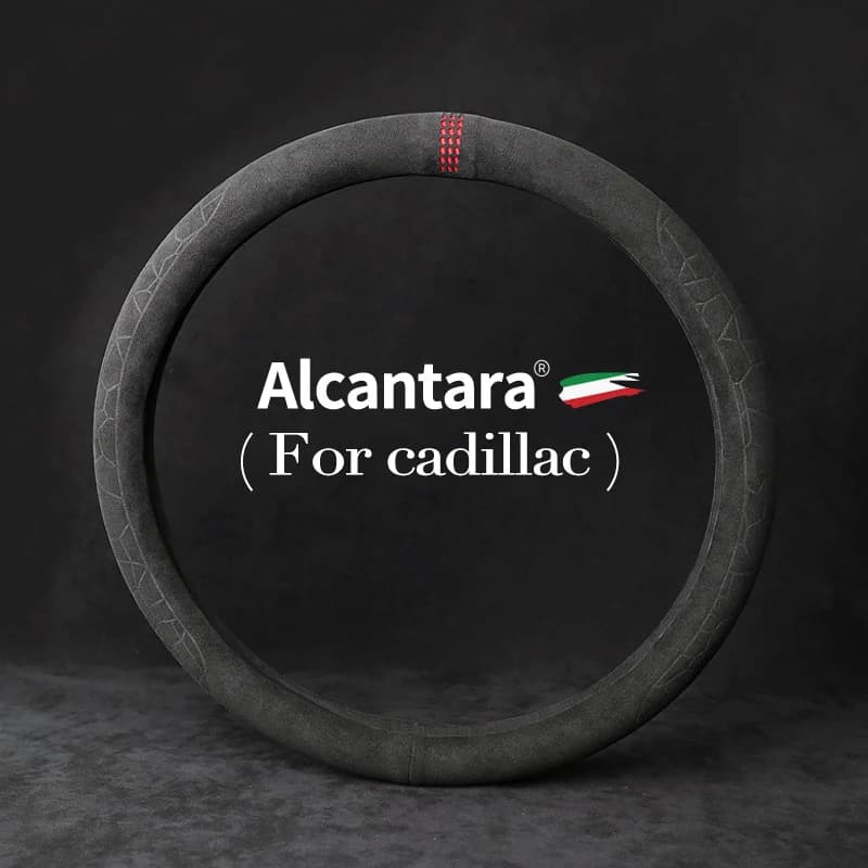 38cm Alcantara for Cadillac XTS CT6 XT5 ATS CTS SRX SLS Steering Wheel Cover Auto Parts Car accessories