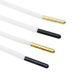4pcs/1Set New 4x22mm Crescent Close Mouth Type Shoelaces Metal Aglets Tips DIY Seamless Clothing Laces End Head Shoe Decorations