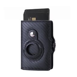 Carbon Rfid Card Holder Men Women Airtag Wallet Money Bag Leather Purse Slim Thin Wallets For Apple AirTags Tracker Air Tag 2023