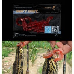 Goture 10pcs/set Soft Fishing Lure 6cm 2g Wobblers Silicone Artificial Bait Grub Worm Lures for Bass Trout Carp Fishing Lures
