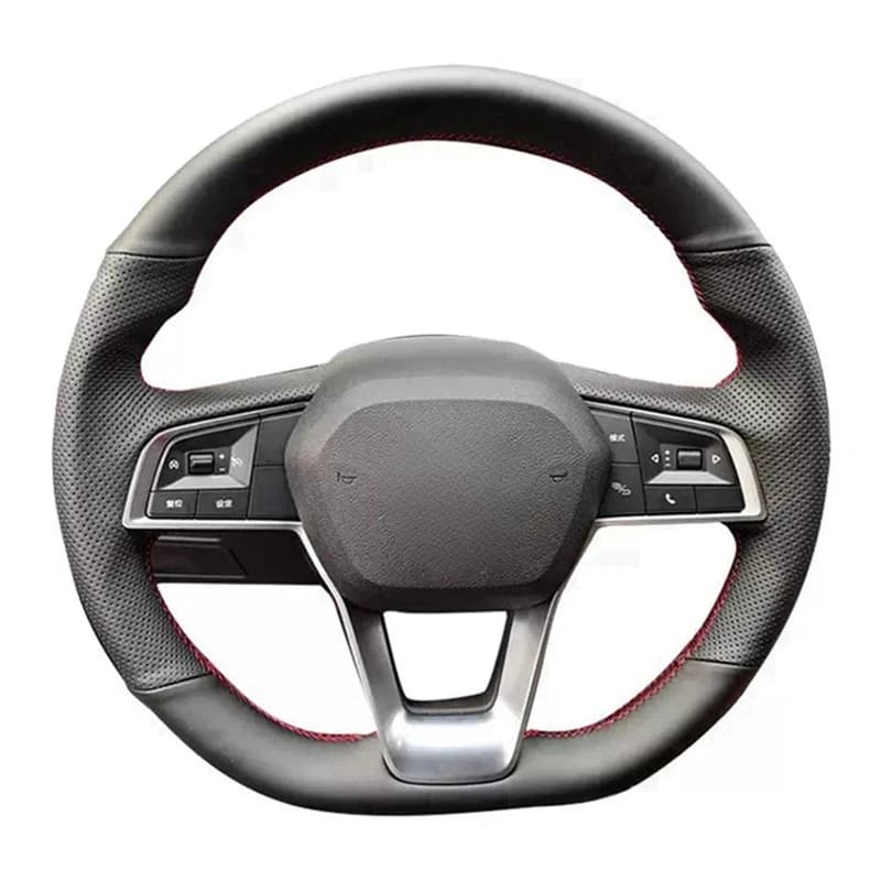 Non-Slip Artificial Leather Braid Car Steering Wheel Cover Wrap For BYD SONG Plus Dmi QIN Pro Max YUAN TANG HAN EV 2015-2023