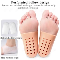 2/3cm Invisible Height Lifting Increase Insoles Silicone Elastic Heel Pad Foot Protection Men Women Heel Cushion Hidden Insole