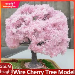 10-25cm simulation cherry blossom tree model Cherry tree Japanese doll house decor landscape animation garden scenery diorama