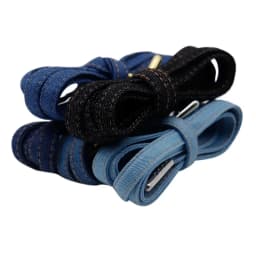 Fashion Blue Denim Shoe Laces with Strap Flat Decorative Cord Promotional Gift Durable Shoelaces String for Brands Shoes Boots