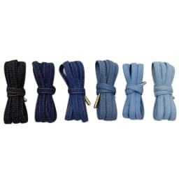 Fashion Blue Denim Shoe Laces with Strap Flat Decorative Cord Promotional Gift Durable Shoelaces String for Brands Shoes Boots