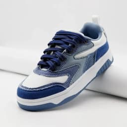 Fashion Blue Denim Shoe Laces with Strap Flat Decorative Cord Promotional Gift Durable Shoelaces String for Brands Shoes Boots