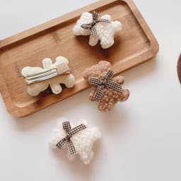 2pcs Toddlers Bear Cute Hair Pins for Children Kids Babies Handmade Girls Hair Clips Fashion Hair Accessories Barrettes Headwear