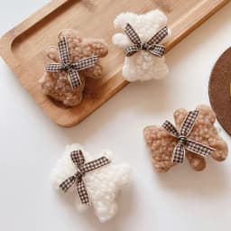 2pcs Toddlers Bear Cute Hair Pins for Children Kids Babies Handmade Girls Hair Clips Fashion Hair Accessories Barrettes Headwear
